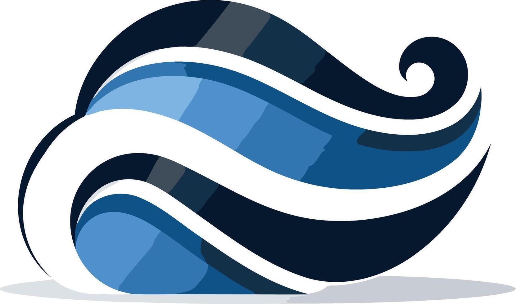 Abstract Blue and Black Wave Design vector