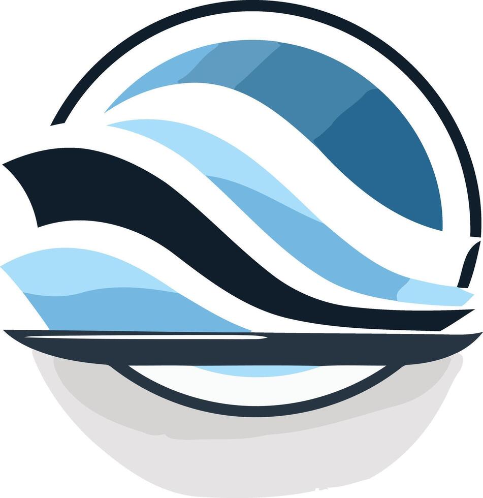 Abstract Logo Design with Waves vector