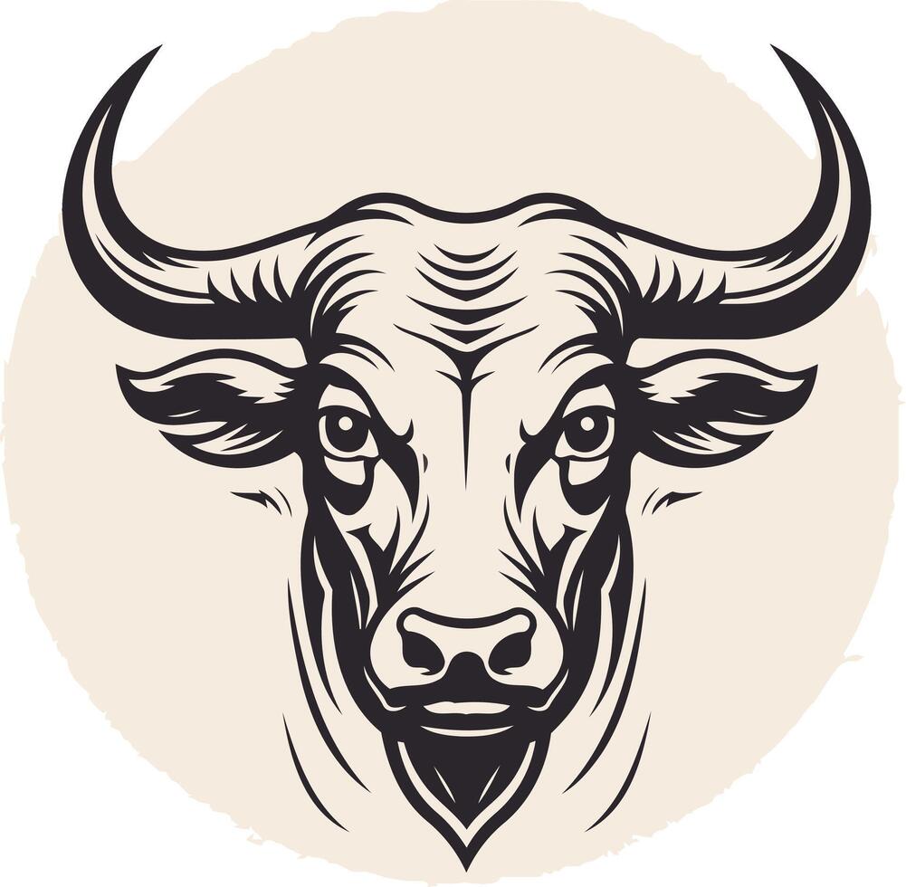 Bull Head element Illustration vector