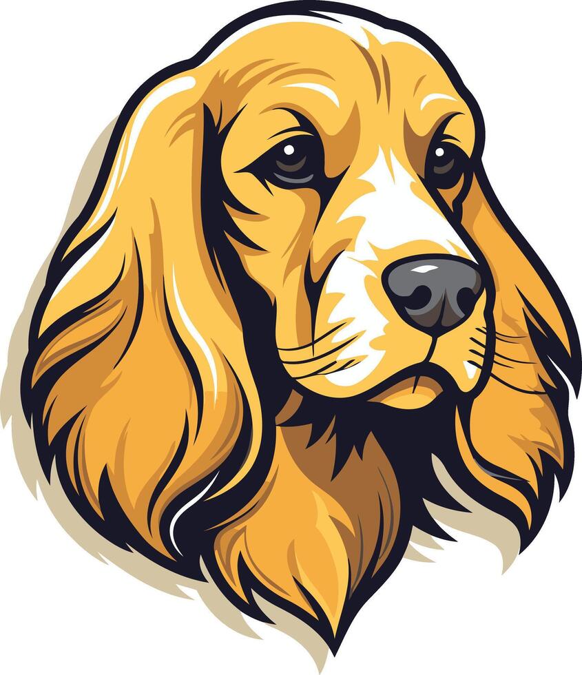 Portrait of a Cocker Spaniel vector