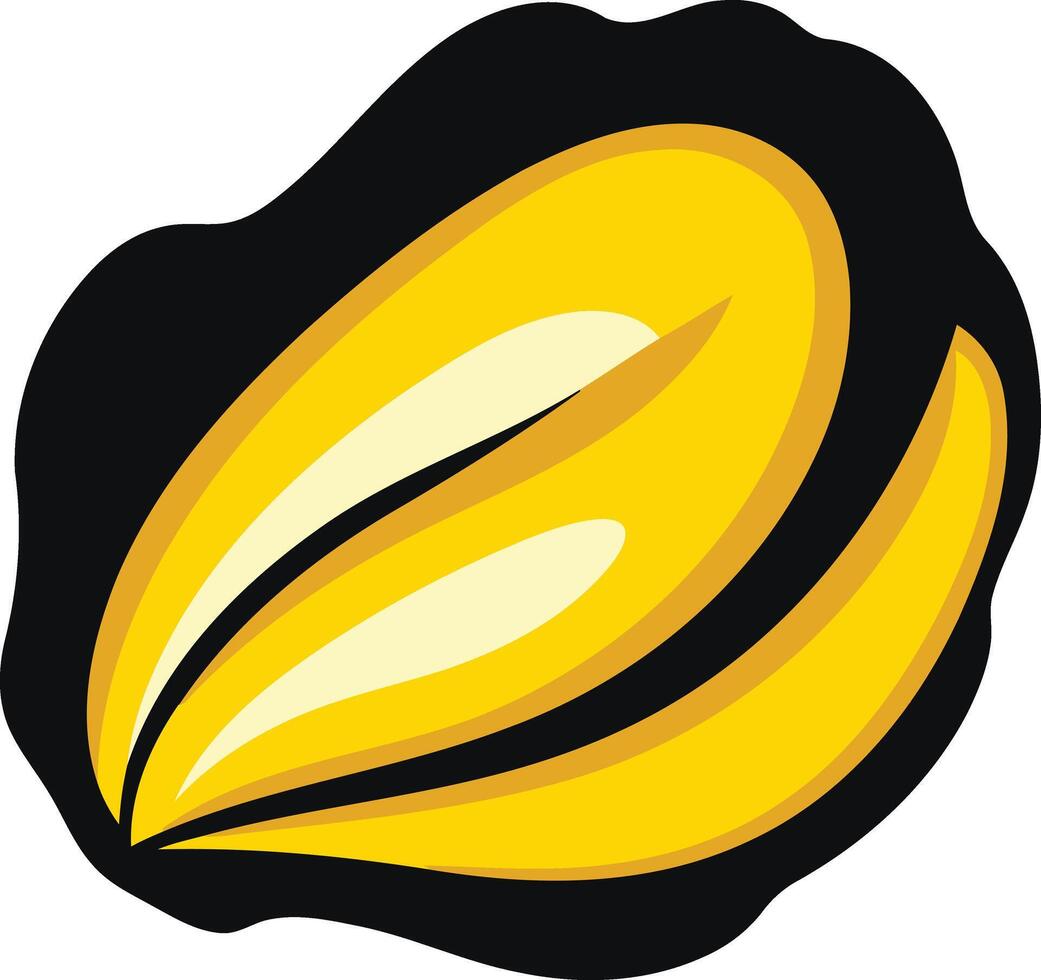 Yellow and Black Abstract Shape vector