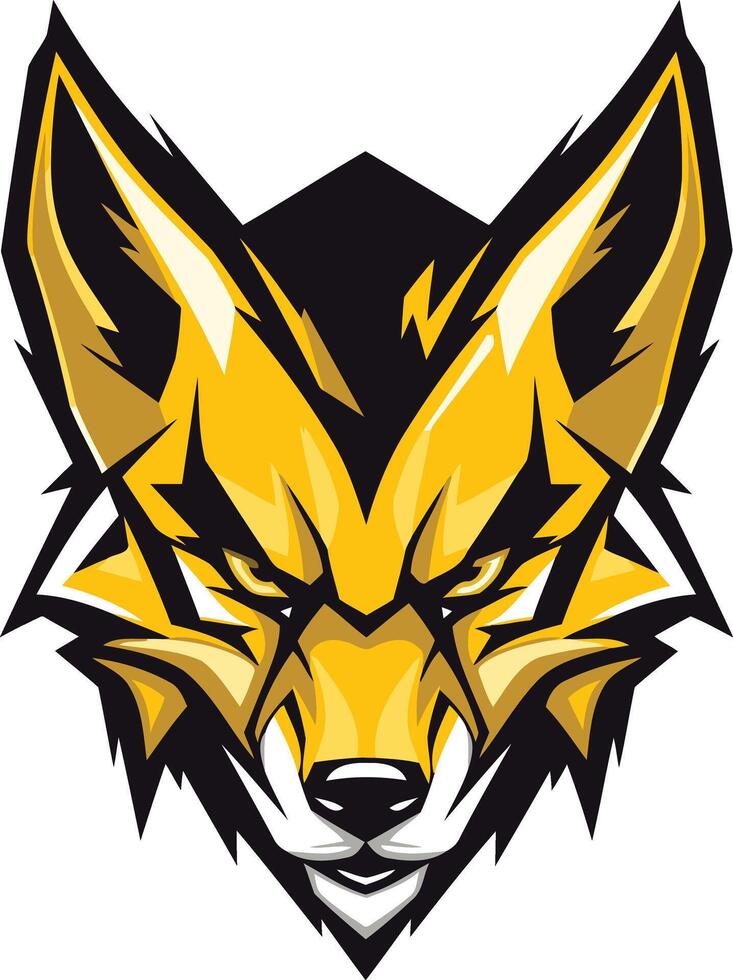 Aggressive Golden Fox Mascot vector