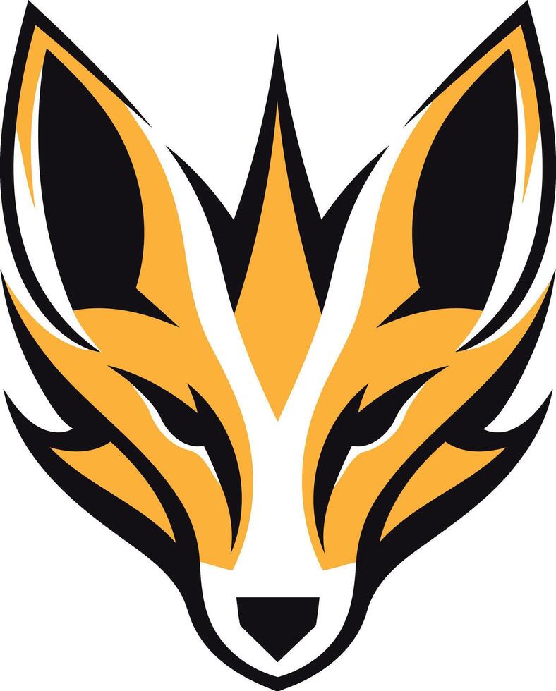Stylized Fox Head Illustration vector