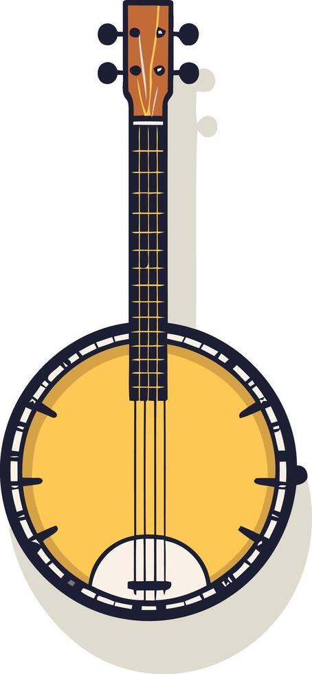 Banjo Illustration with White Background vector