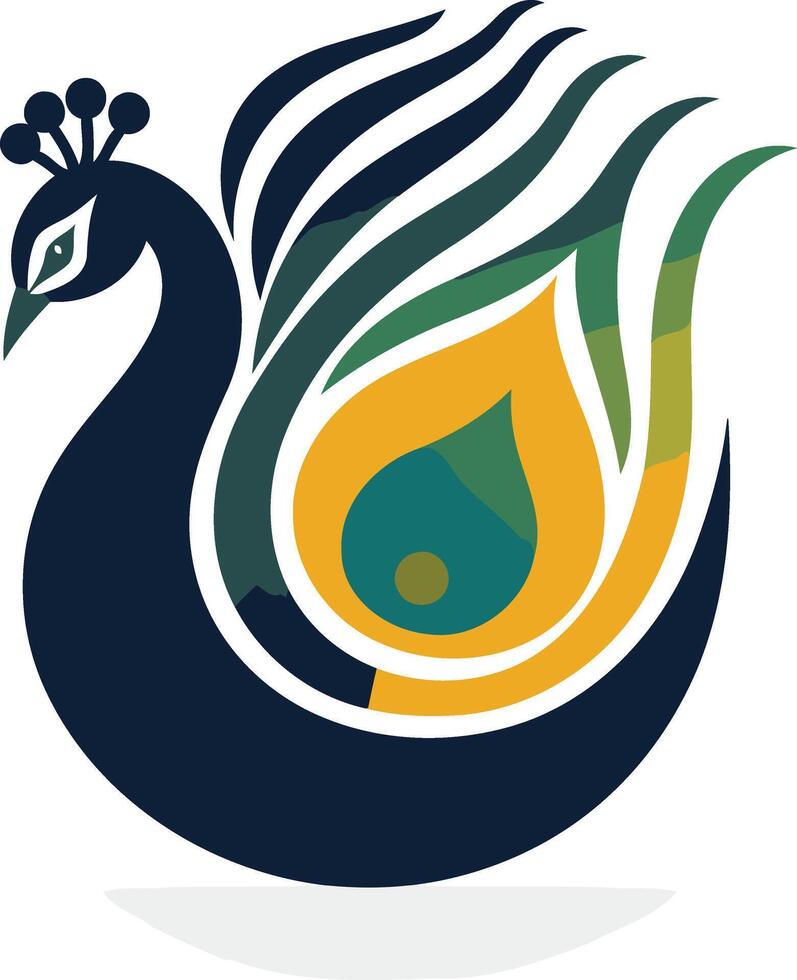 Peacock with a Golden Eye vector