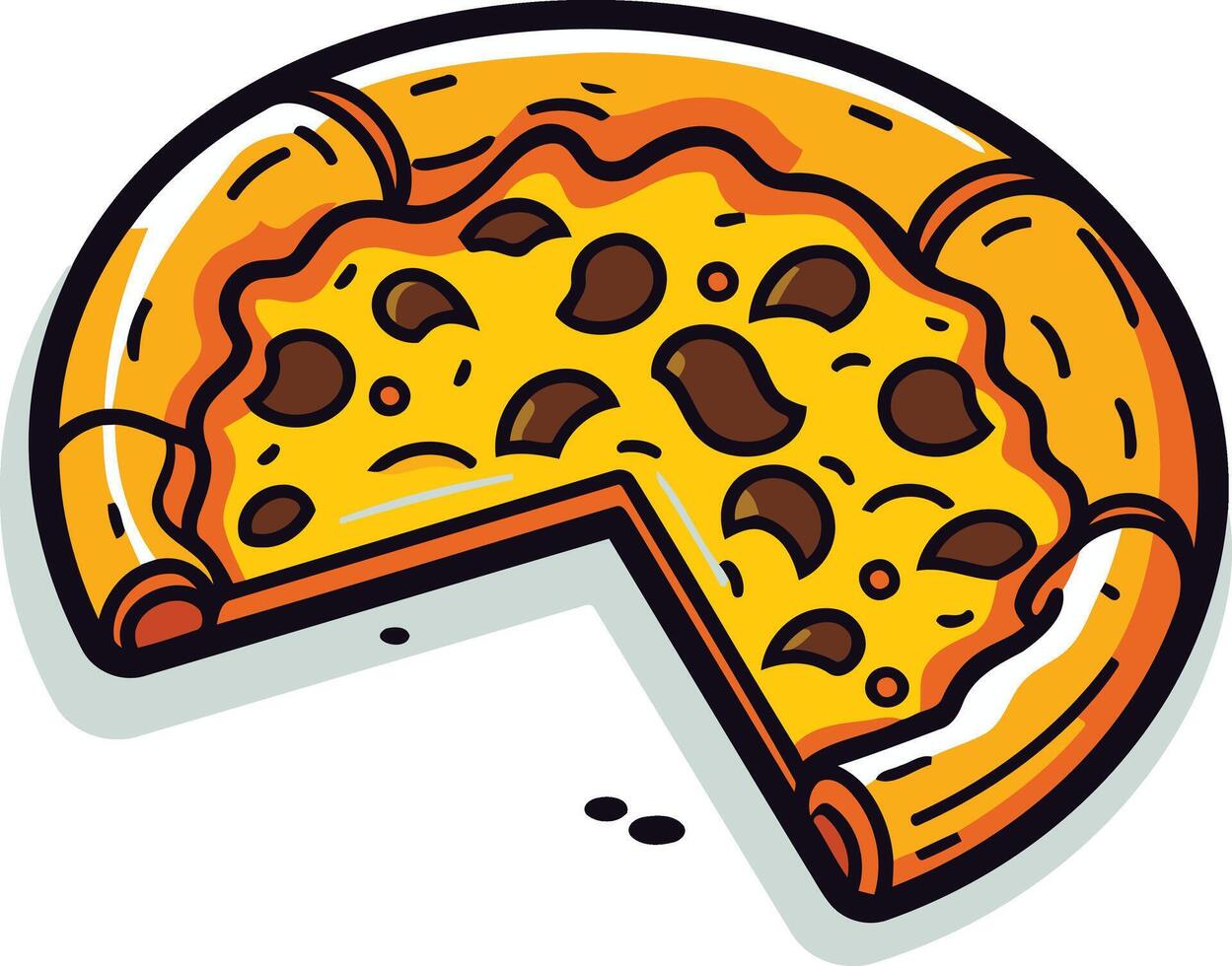 Pizza with a Missing Slice vector