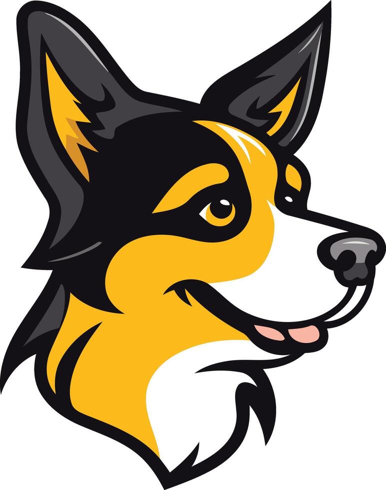 Cartoon Portrait of a Smiling Dog vector