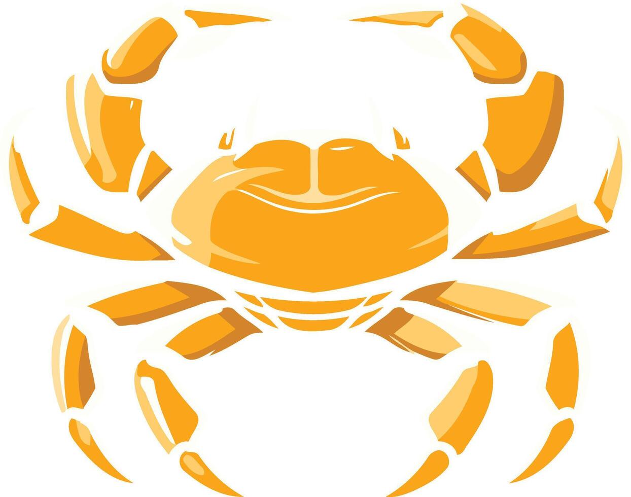 Stylized Illustration of a Yellow Crab vector