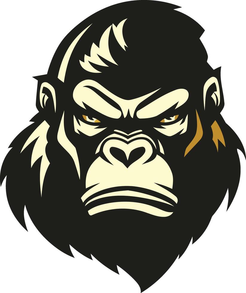 Gorilla Head Illustration vector