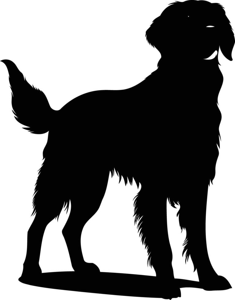 A striking silhouette of a dog, perfect for pet related designs, logos, or social media vector