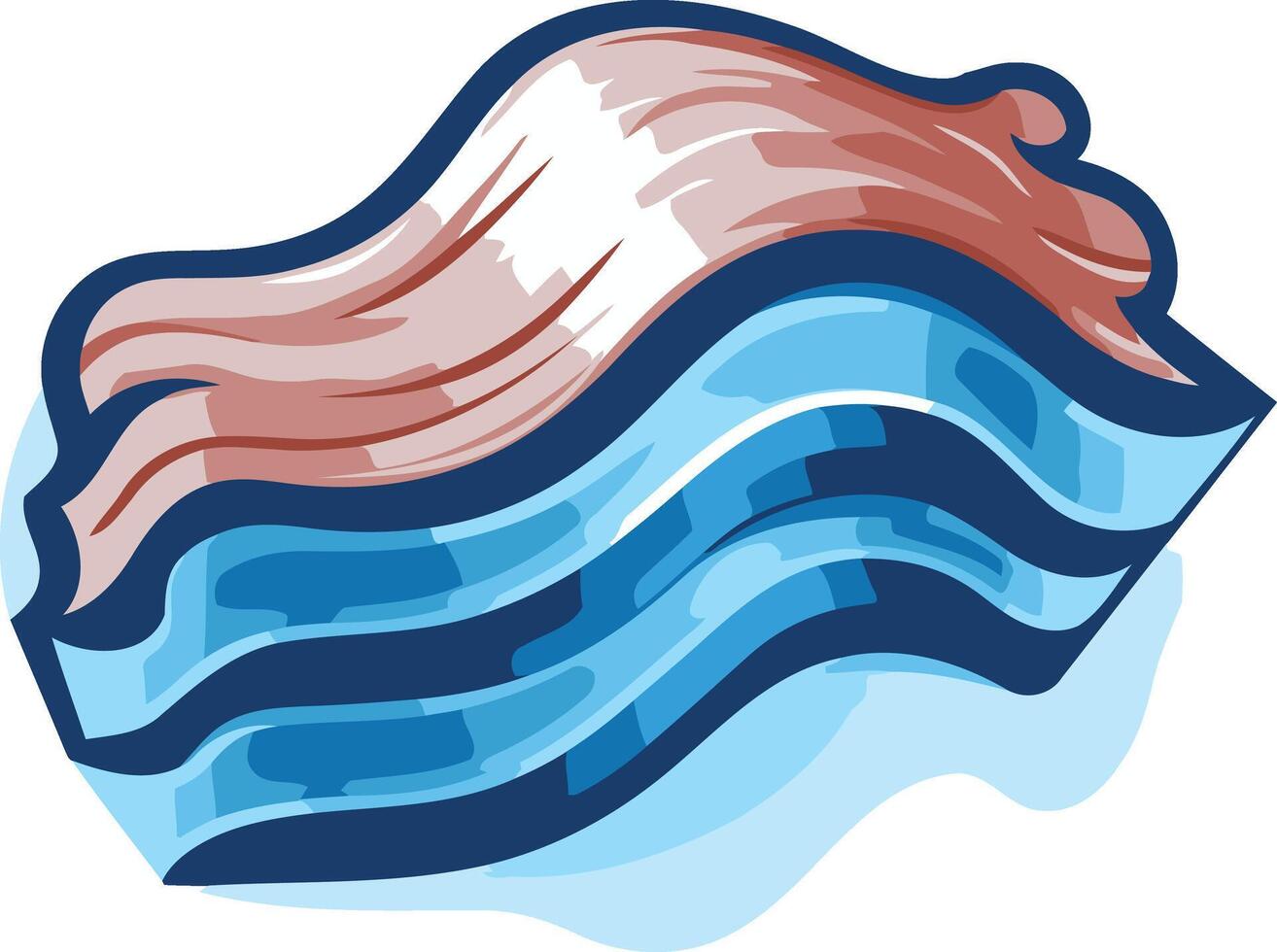 Abstract Blue and Brown Wavy Pattern vector