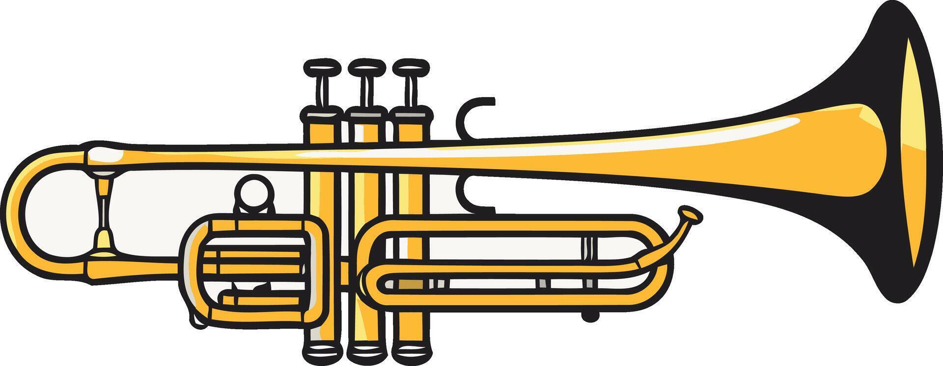 Golden Trumpet Illustration vector