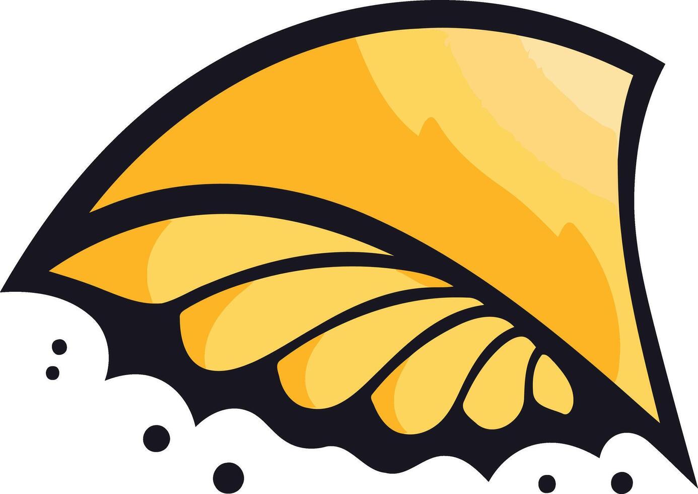 Abstract Yellow Butterfly Wing vector