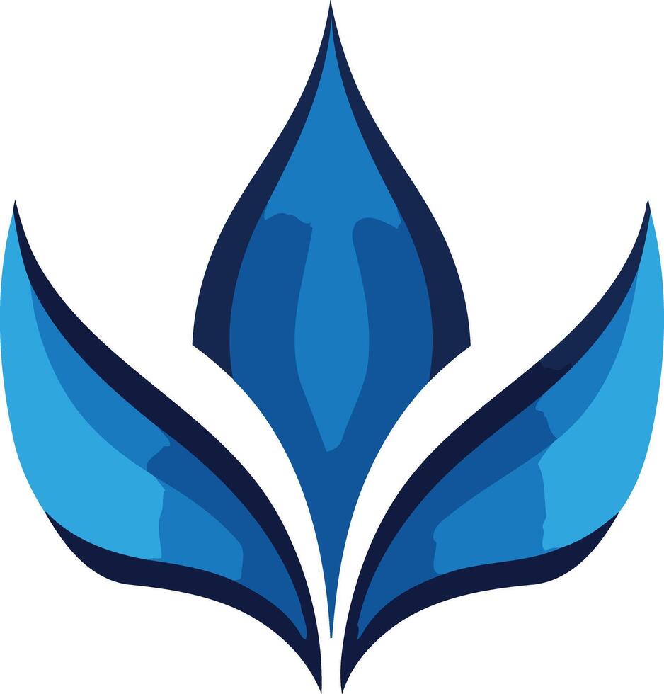 Abstract Blue Floral Design vector