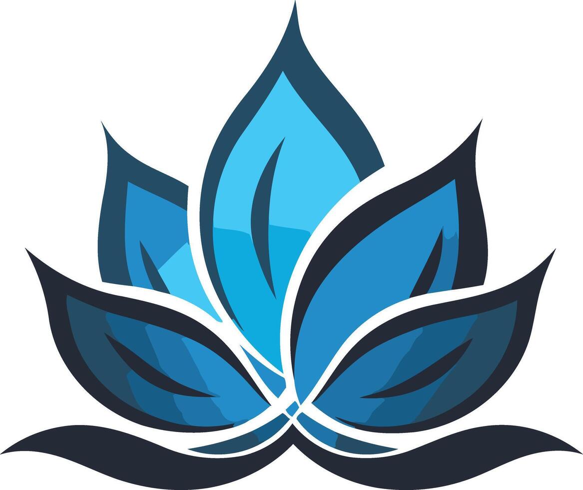 Blue Lotus Flower Illustration vector