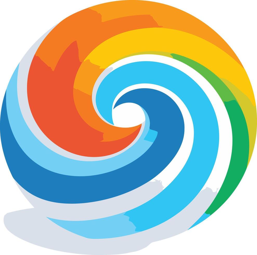 Abstract Colorful Swirl Design vector