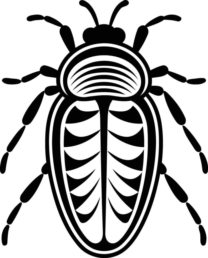 A bold, black and white tattoo design of a beetle with intricate details, perfect for body art inspiration vector