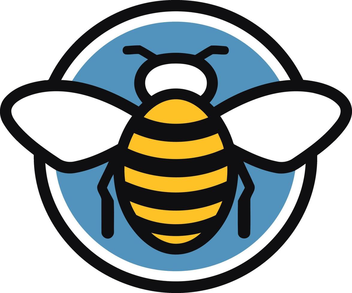 Bee Icon in a Circle vector