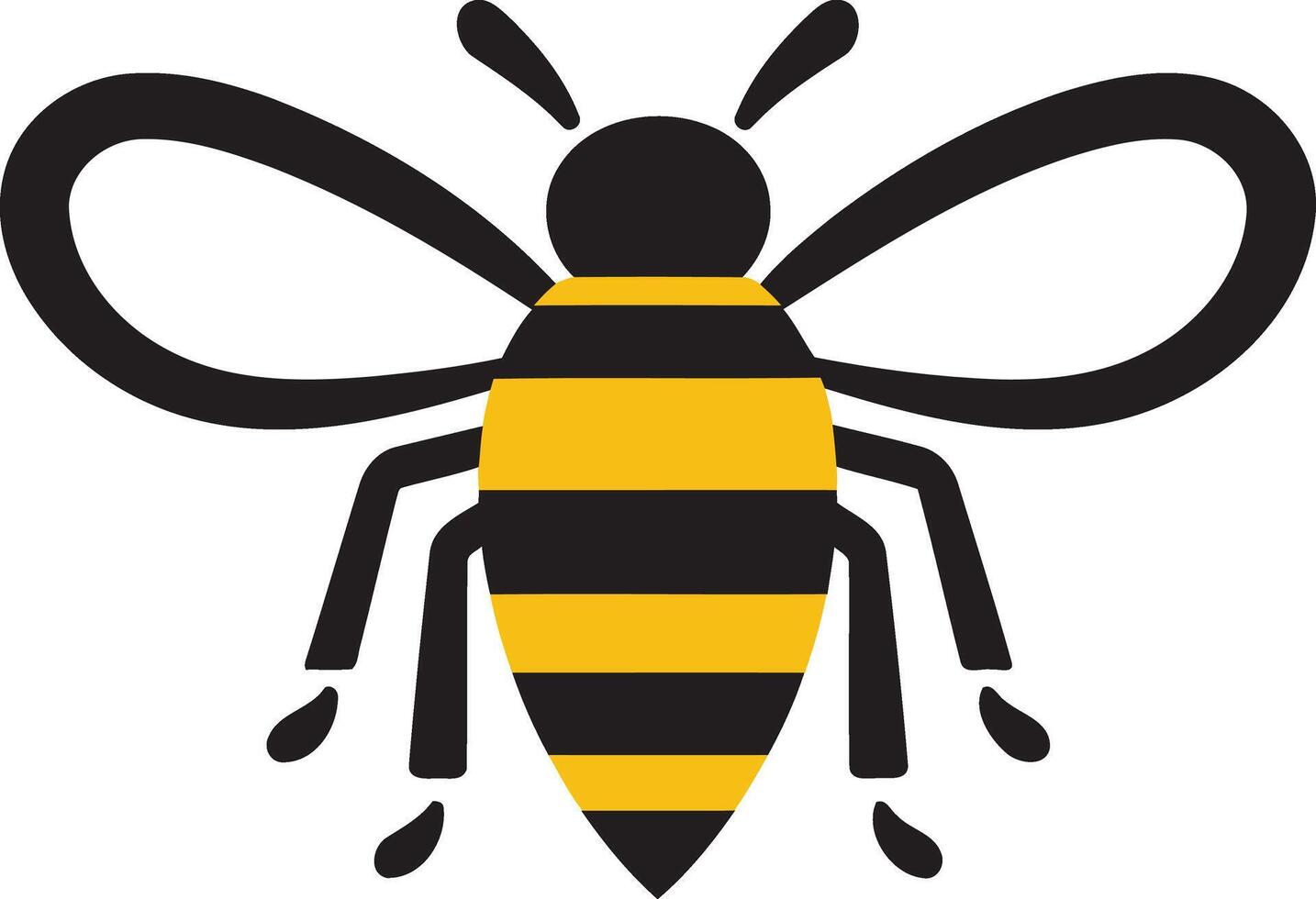Cartoon Illustration of a Bee vector
