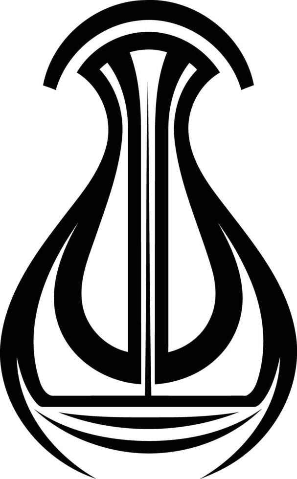 Abstract black and white logo design with intricate lines forming a unique, organic shape vector