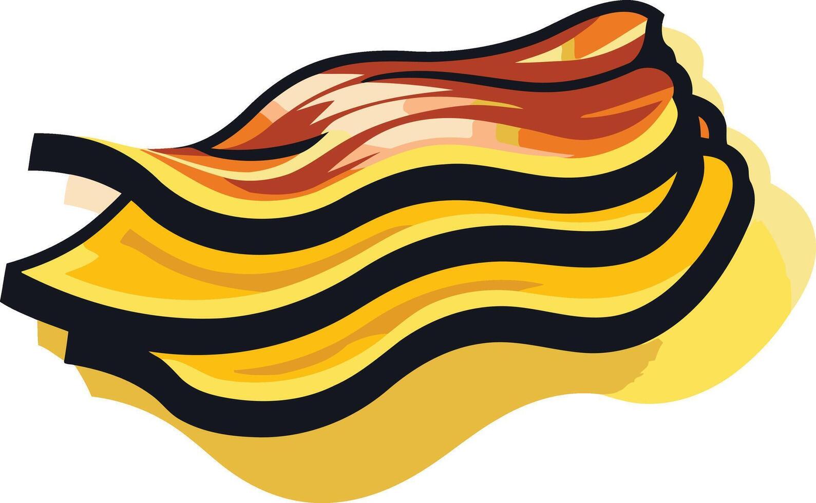 Striped Wavy Abstract Illustration vector