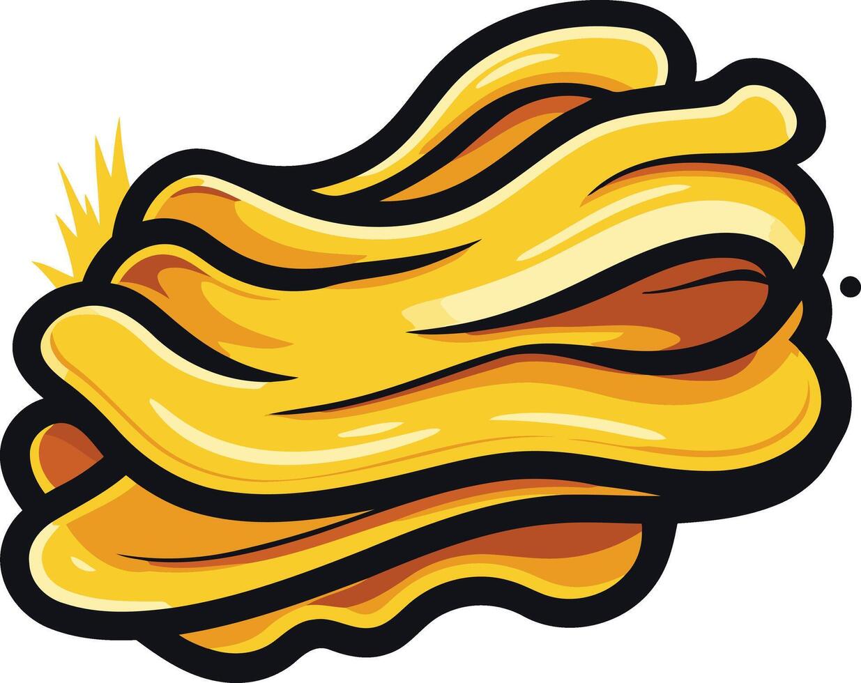 Abstract Golden Waves Illustration vector
