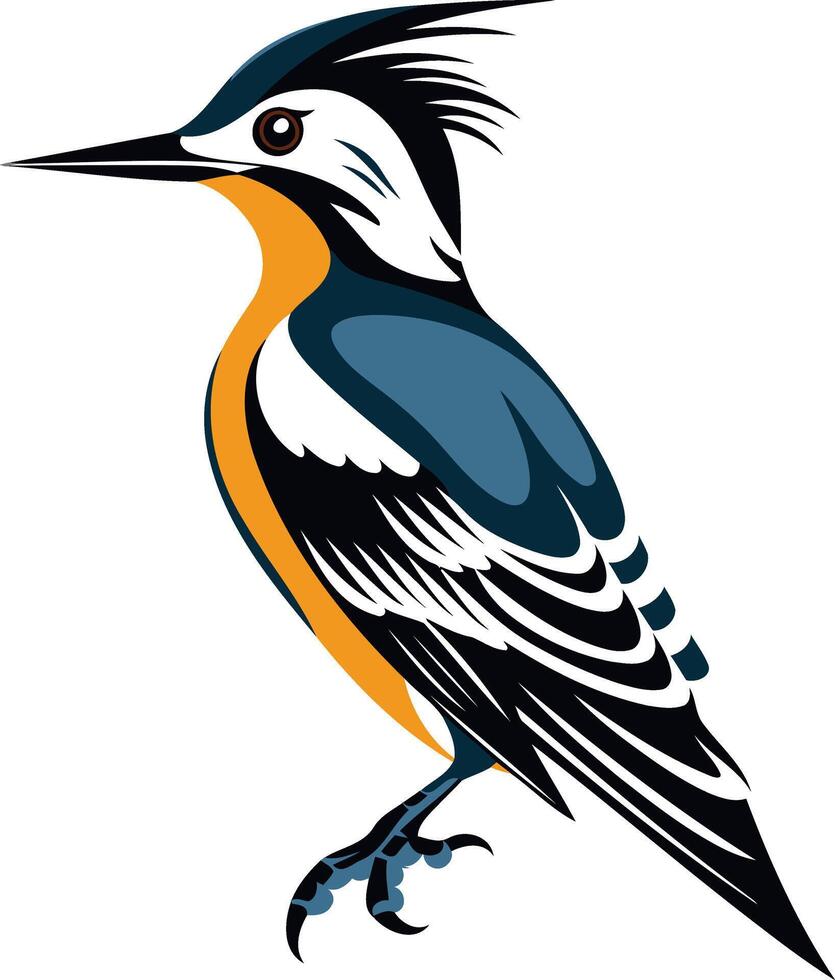Stylized Illustration of a Colorful Bird vector