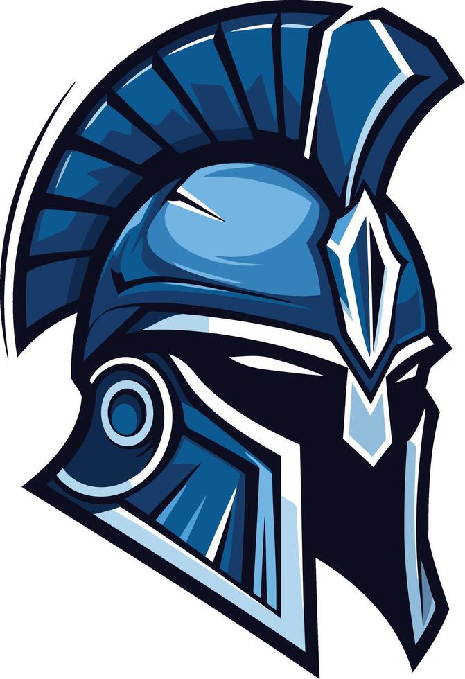 Spartan Warrior Helmet Illustration vector