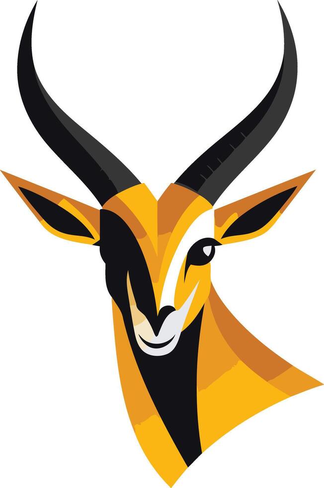 Geometric Portrait of a Gazelle vector