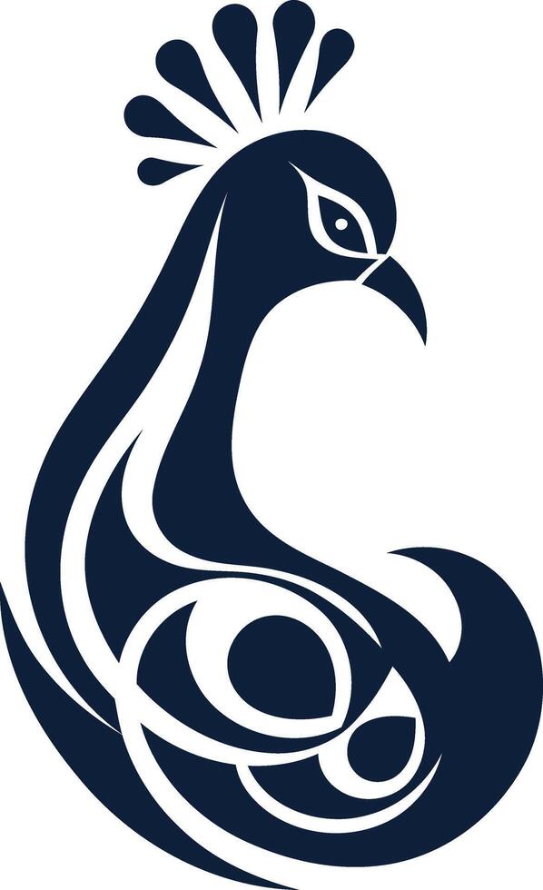 Stylized Peacock Illustration vector