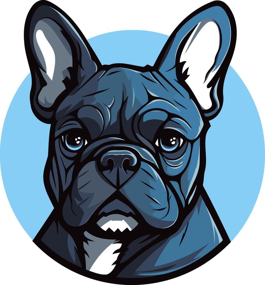 Portrait of a French Bulldog vector