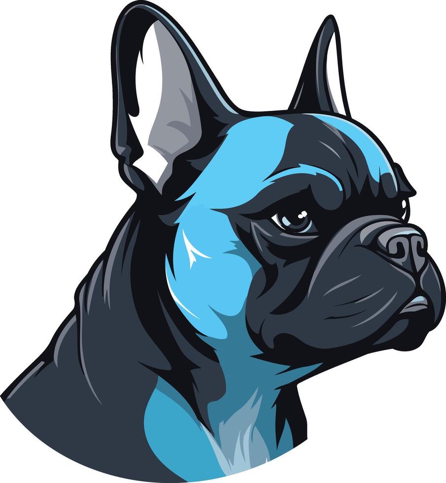 French Bulldog with Blue Markings vector