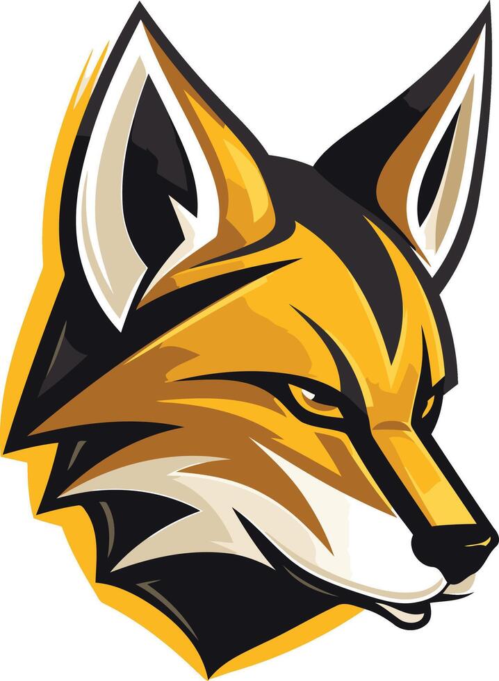 Fierce Fox Mascot Head Design vector