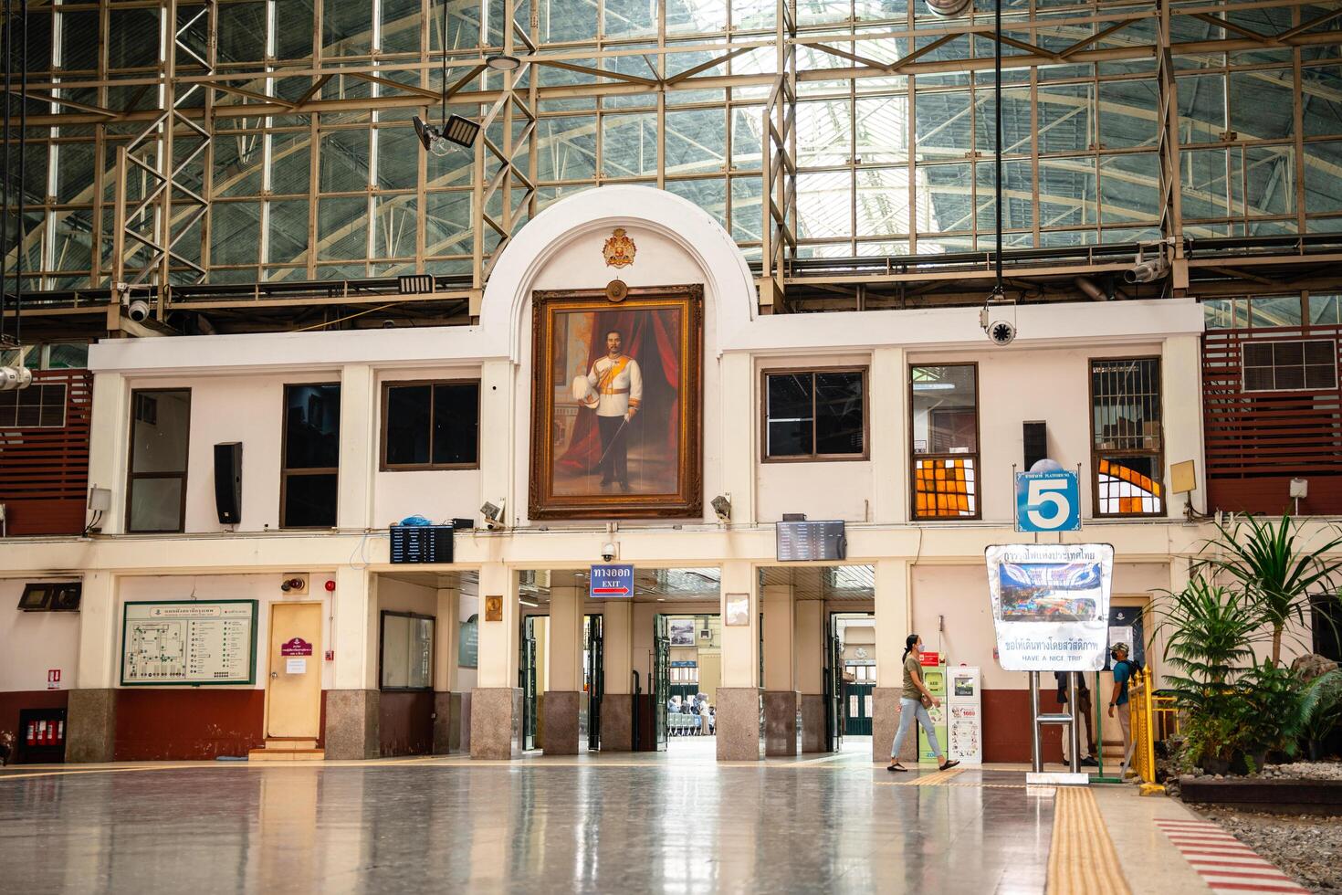 Bangkok,Thailand - February, 16 2023 Bangkok Hua Lamphong railway station is a railway station in Pathum Wan, the former central passenger terminal in Bangkok and the former railway hub of Thailand. photo