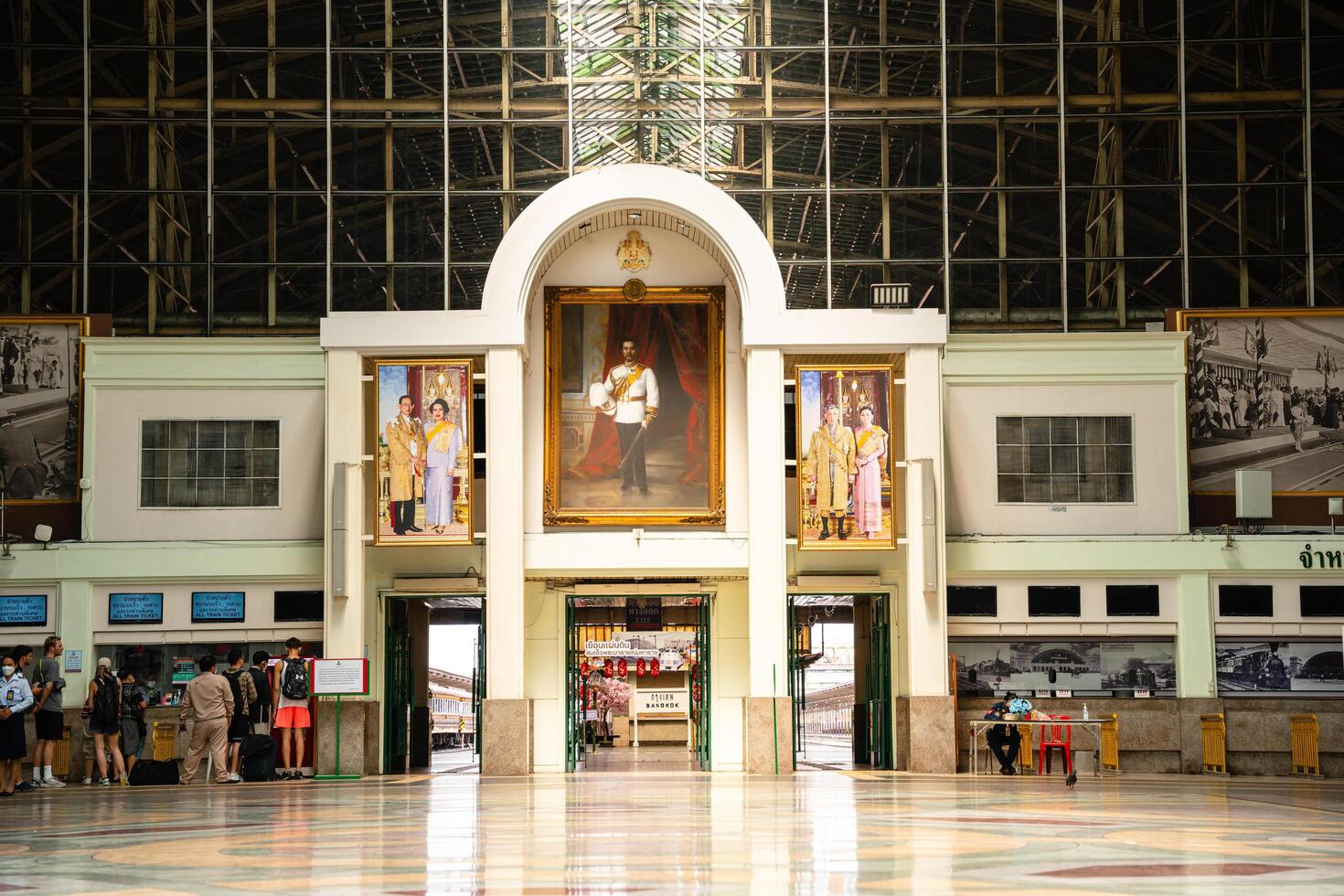 Bangkok,Thailand - February, 16 2023 Bangkok Hua Lamphong railway station is a railway station in Pathum Wan, the former central passenger terminal in Bangkok and the former railway hub of Thailand. photo