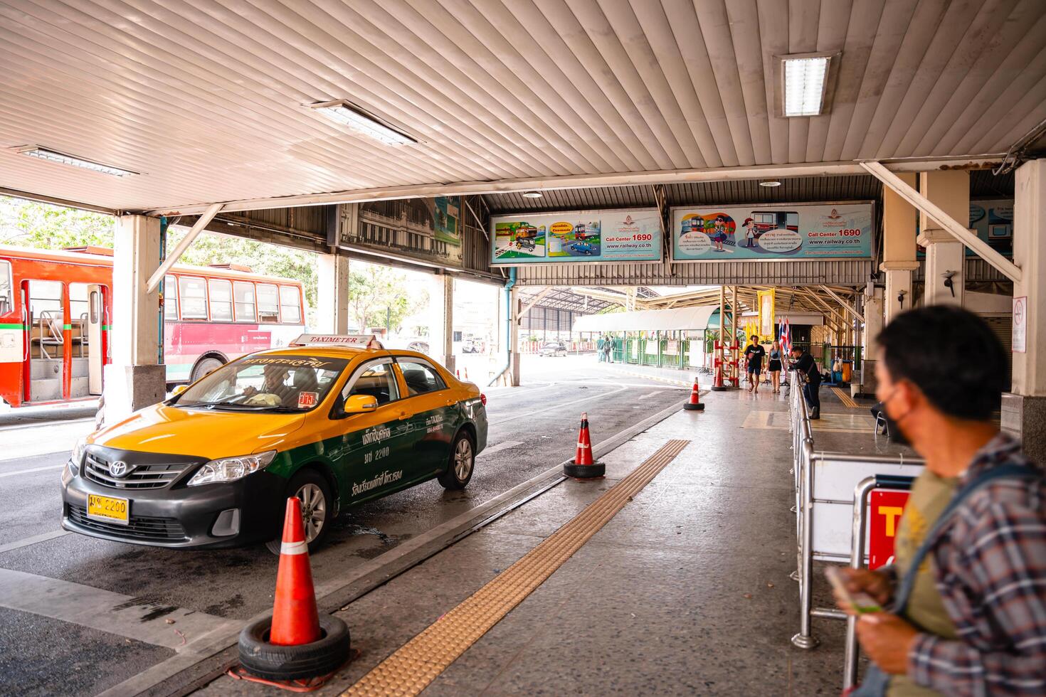 Bangkok,Thailand - February, 16 2023 Bangkok Hua Lamphong railway station is a railway station in Pathum Wan, the former central passenger terminal in Bangkok and the former railway hub of Thailand. photo