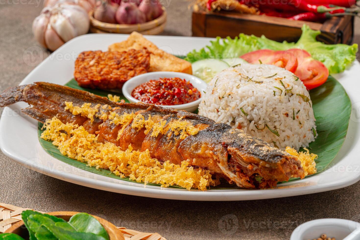 Fried Catfish with sambal balado photo