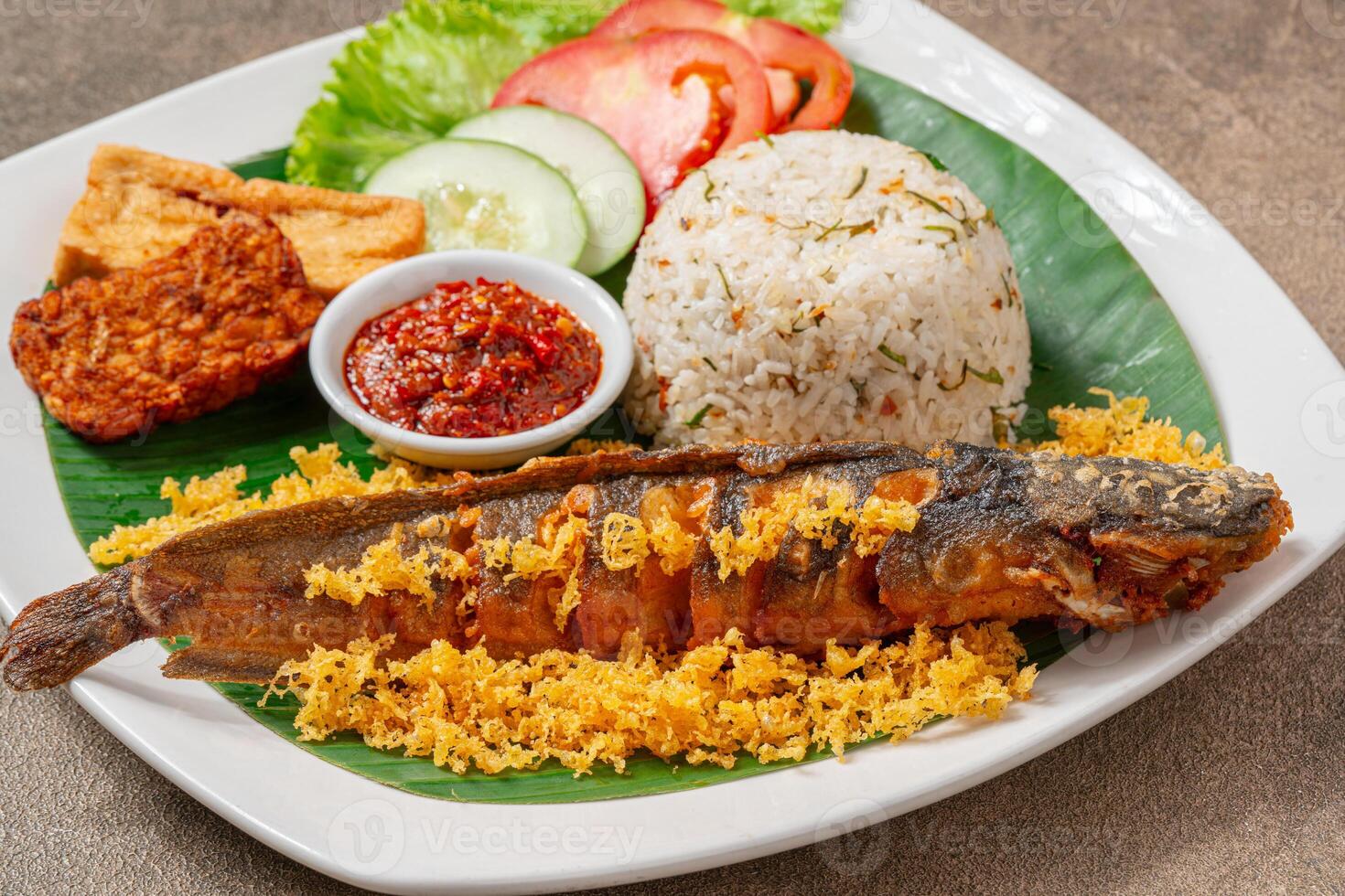 Fried Catfish with sambal balado photo