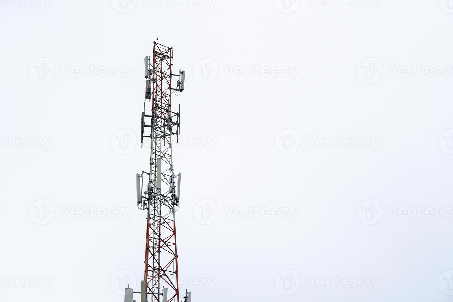 Aerial view of mobile phone cell tower photo