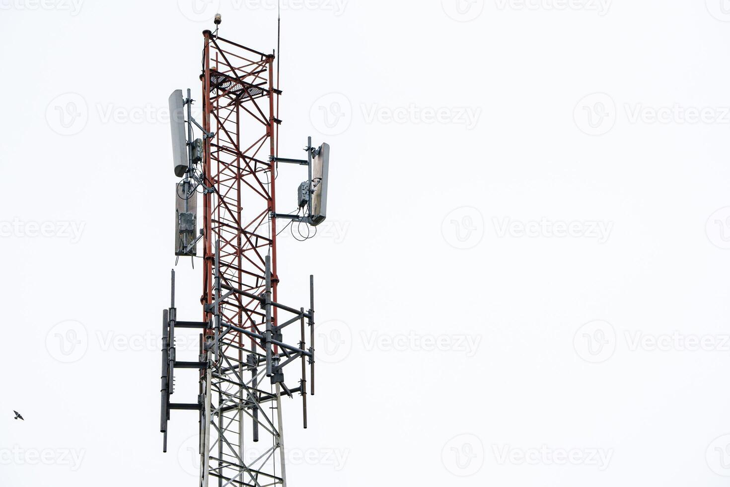 Aerial view of mobile phone cell tower photo
