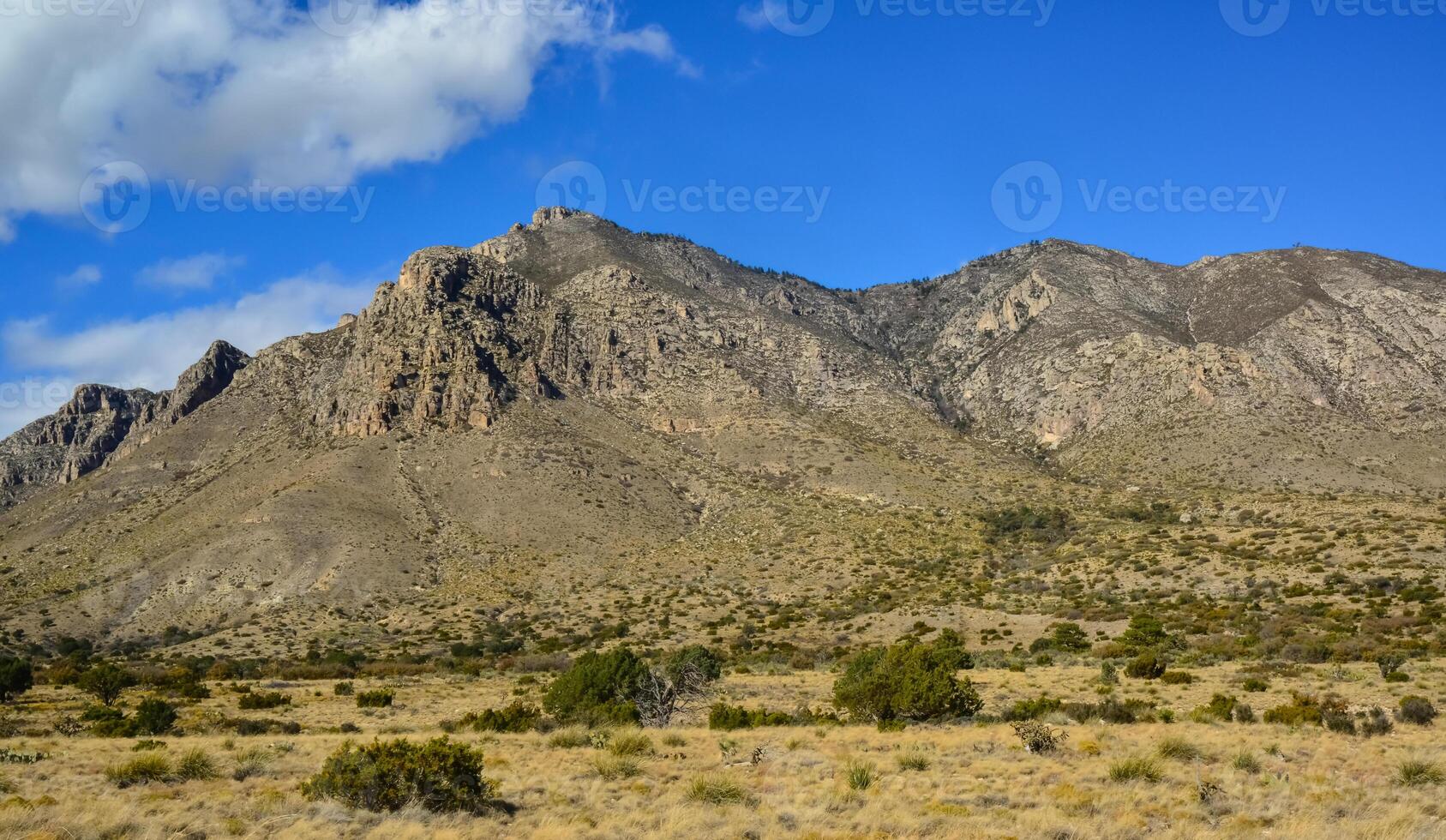 Big cumulus clouds in a mountain landscape in New Mexico photo