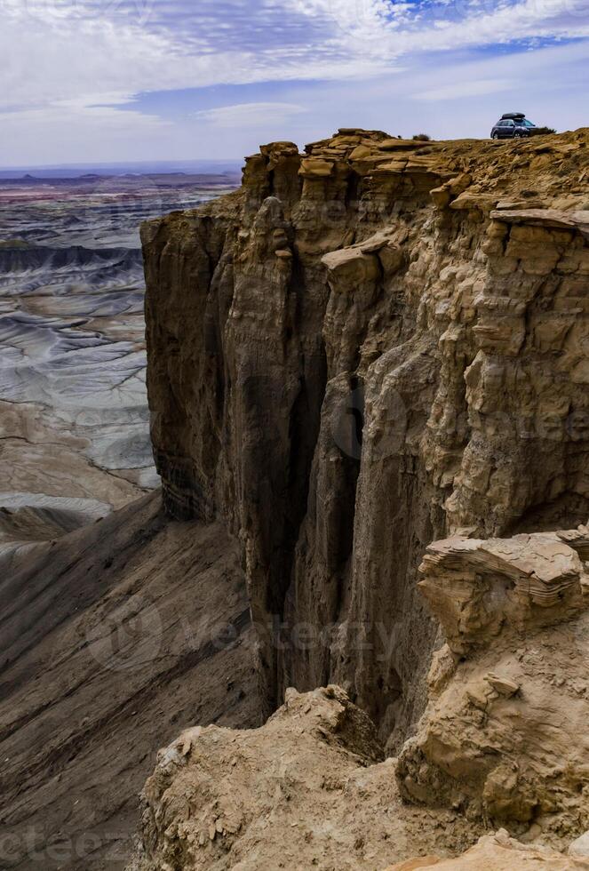 Skyline View overlook of the Blue Valley near Factory Butte, Utah, US photo
