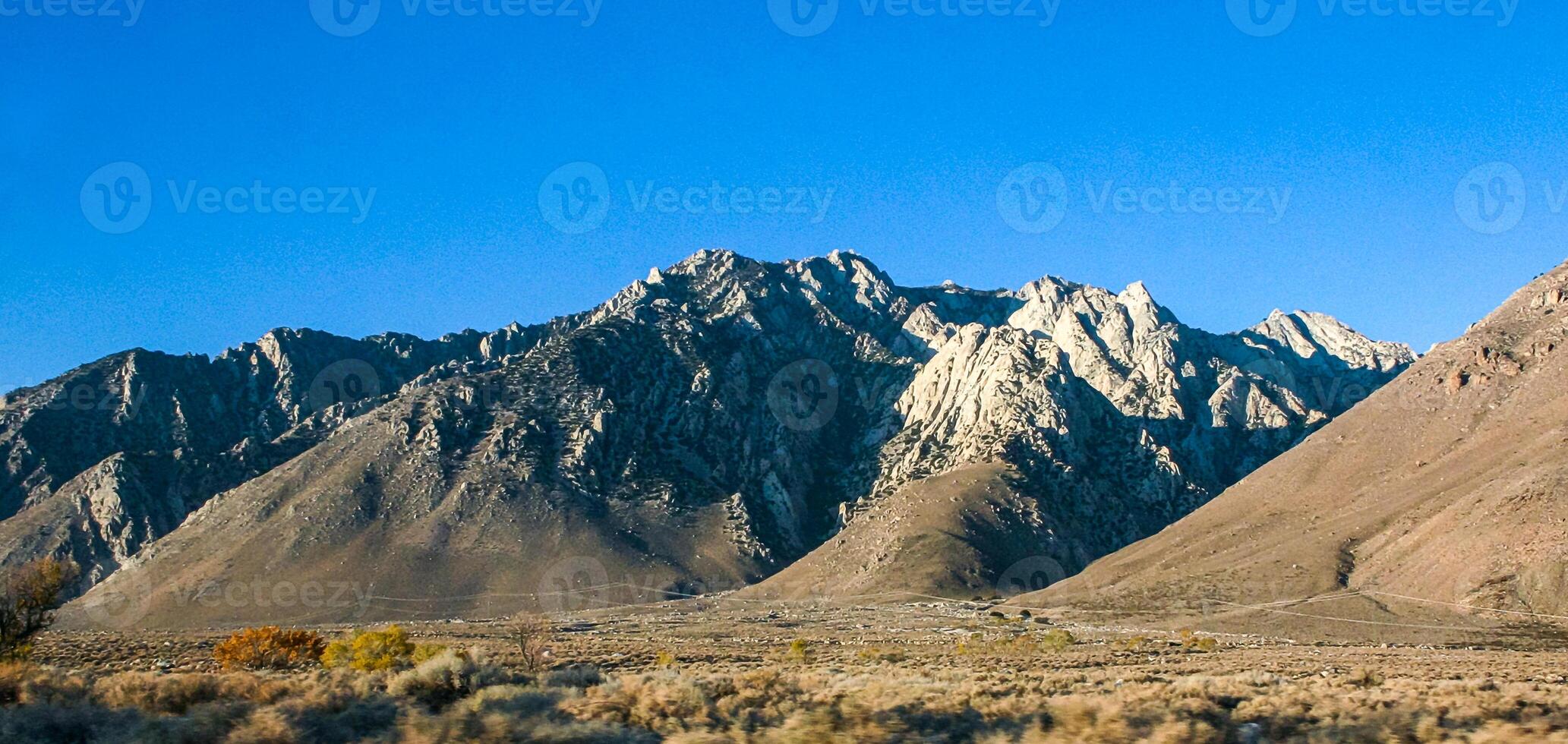 Mountain landscape, Low mountains on the road to Sequoia National Park, Sierra Nevada mountains, California, USA photo