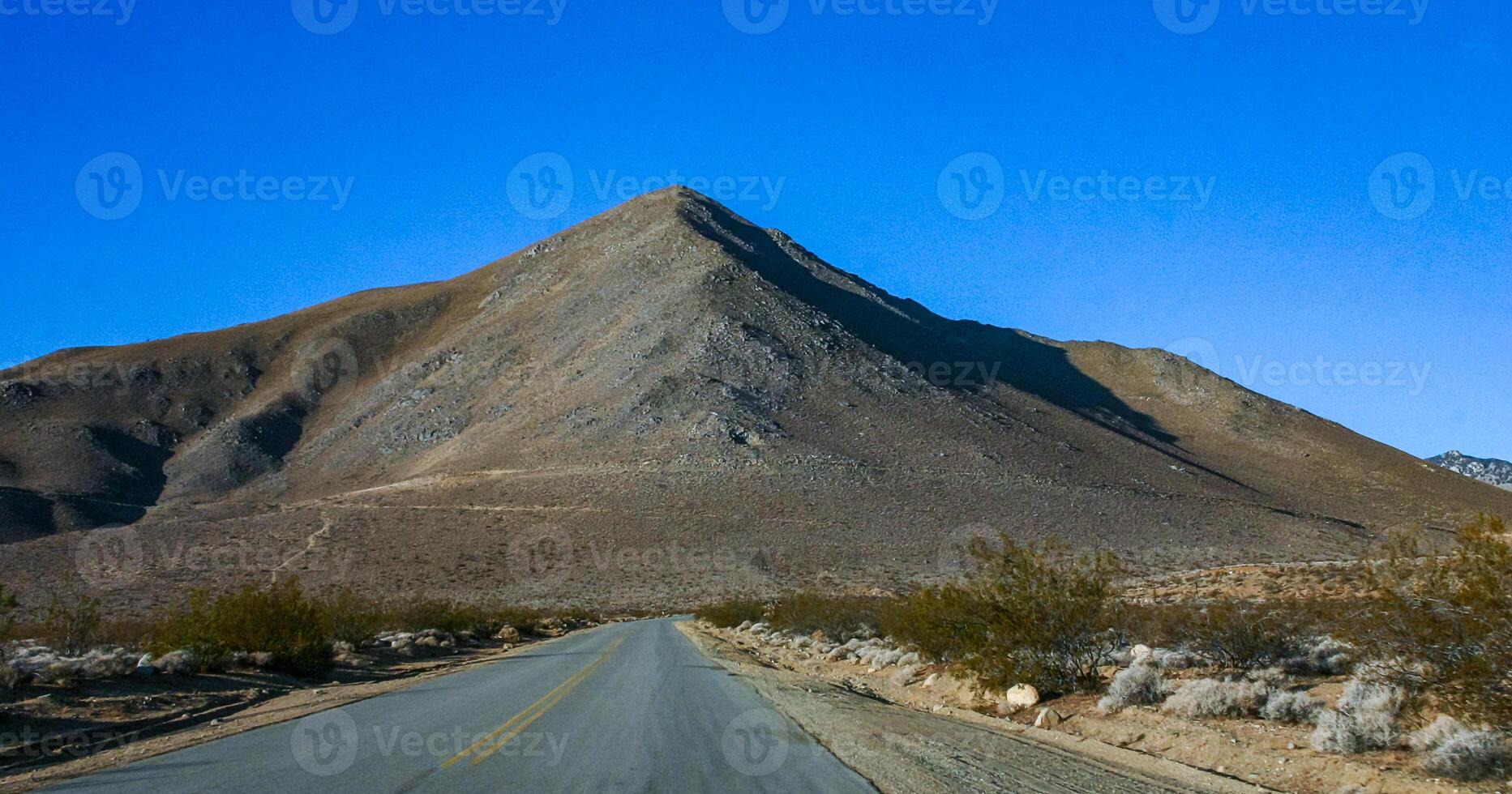 Mountain landscape, Low mountains on the road to Sequoia National Park, Sierra Nevada mountains, California, USA photo