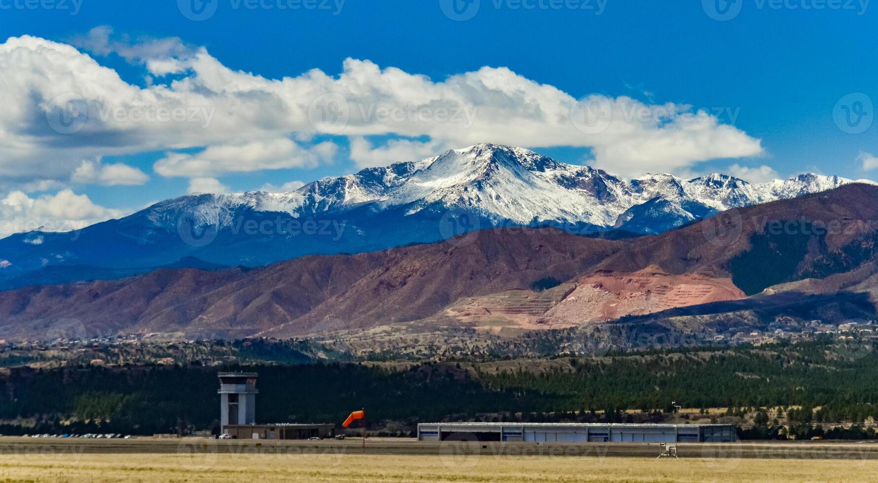 Mountains with snow on peaks in Colorado, USA photo