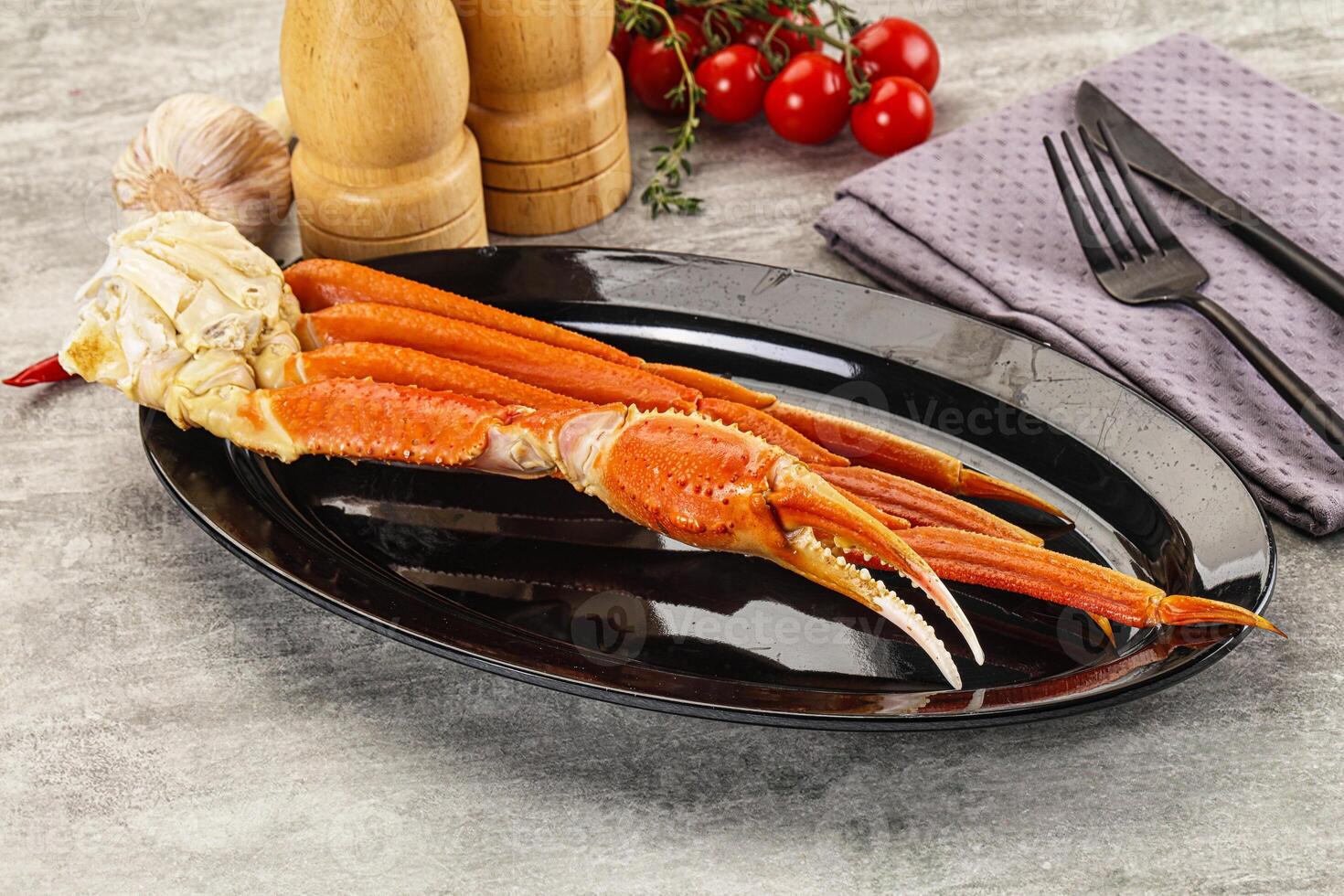 Delicous luxury crab claw legs photo