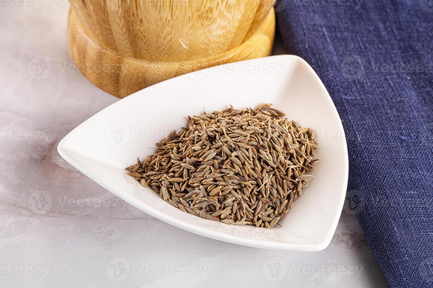 Zeera seeds in the bowl photo