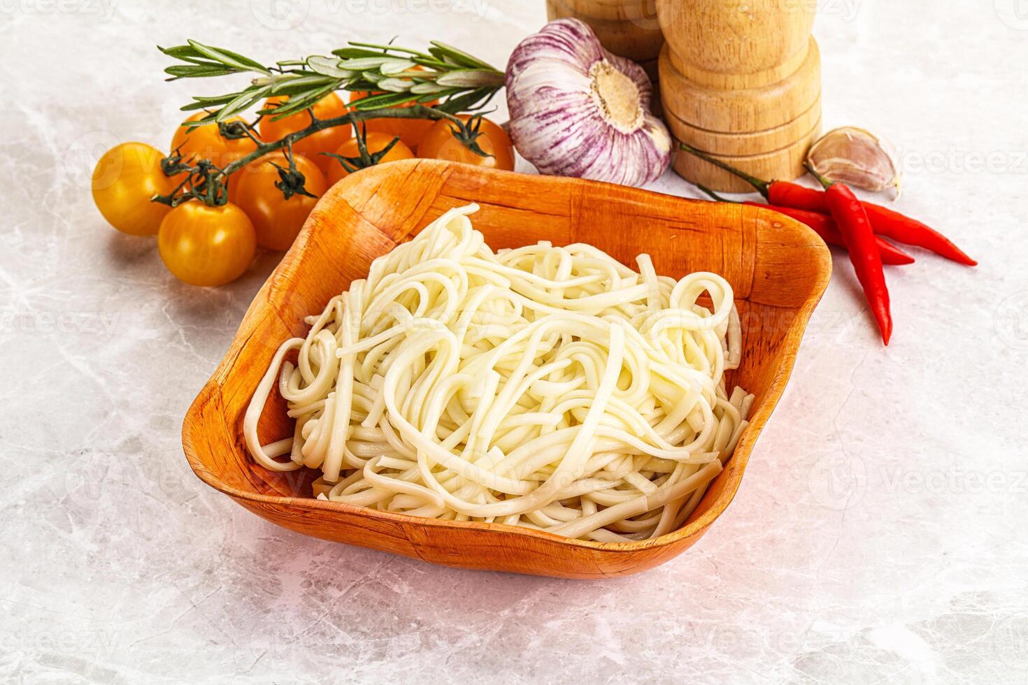 Traditiona Asian cuisine - Udon noodle photo