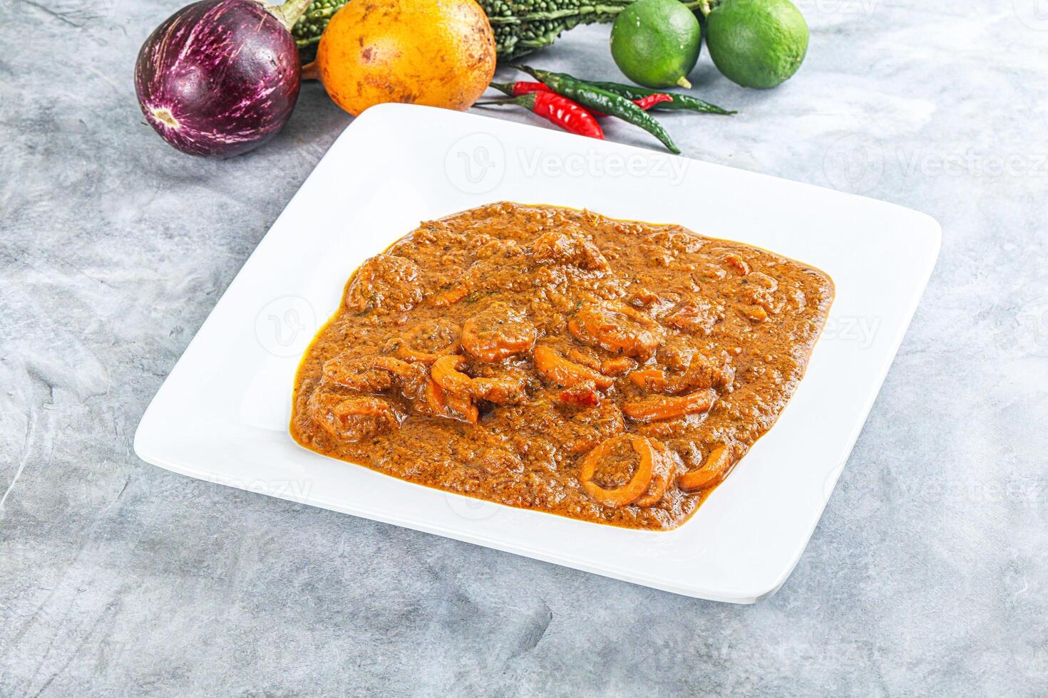 Indian cuisine - Masala with calamari photo