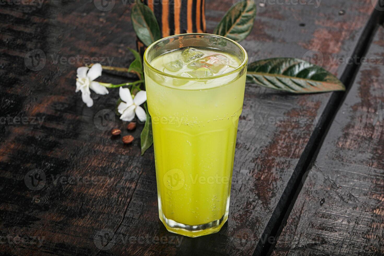Citrus lemonade in the glass photo